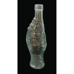 Vintage Italian Glass Fish-Shaped Clear Glass Bottle N03 J